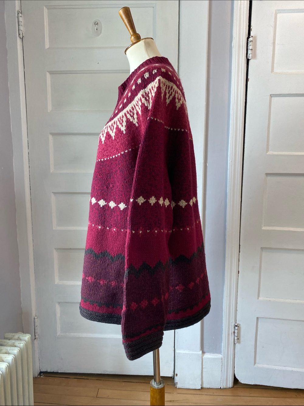 Lands End Wool Full Zip Cardigan, Size 1X - Picture 11 of 14
